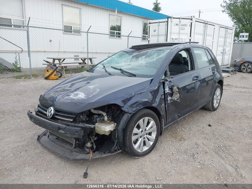 2015 Volkswagen Golf, Удар спереду, IAAI, VIN 3VW2A7AU0FM099308 — фото 2