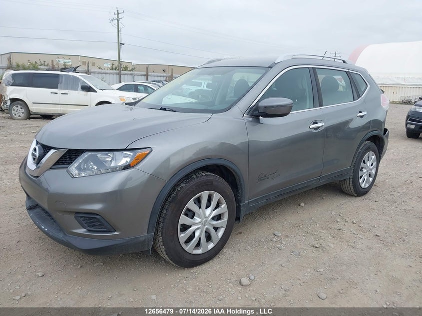 2014 Nissan Rogue, Левый зад, IAAI, VIN 5N1AT2MV6EC784182 — фото 2