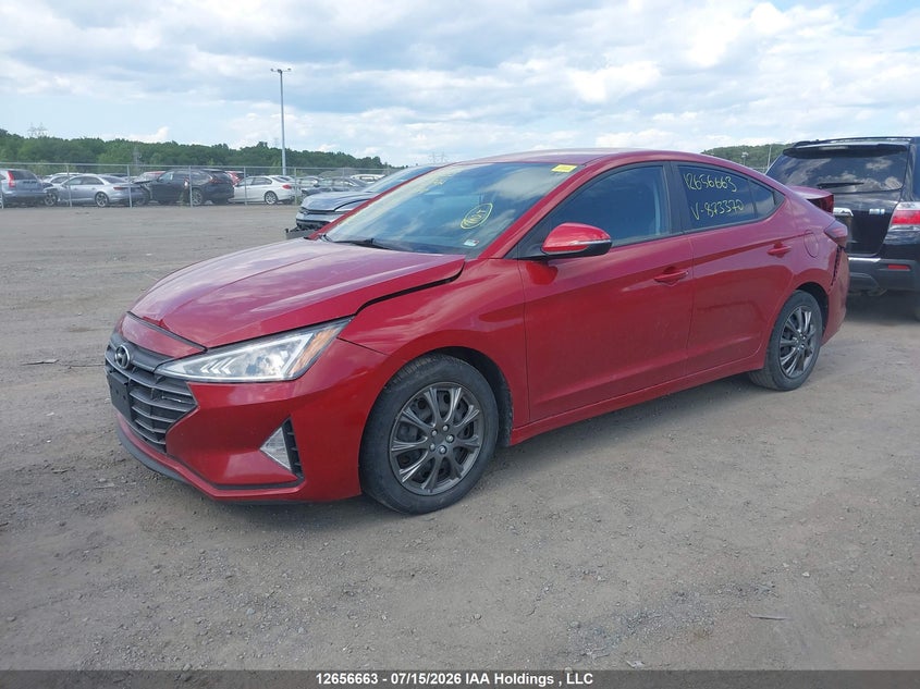 2019 Hyundai Elantra Preferred, Удар сзади, IAAI, VIN KMHD84LF0KU873370 — фото 2