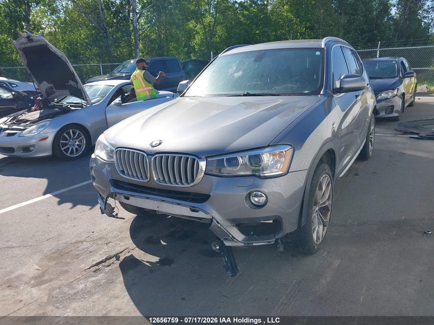 2015 BMW X3, Front, IAAI, VIN 5UXWX9C54F0D55782 — photo 2