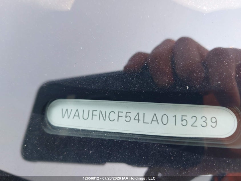 2020 Audi A5 2.0T Progressiv VIN: WAUFNCF54LA015239 Lot: 12656812