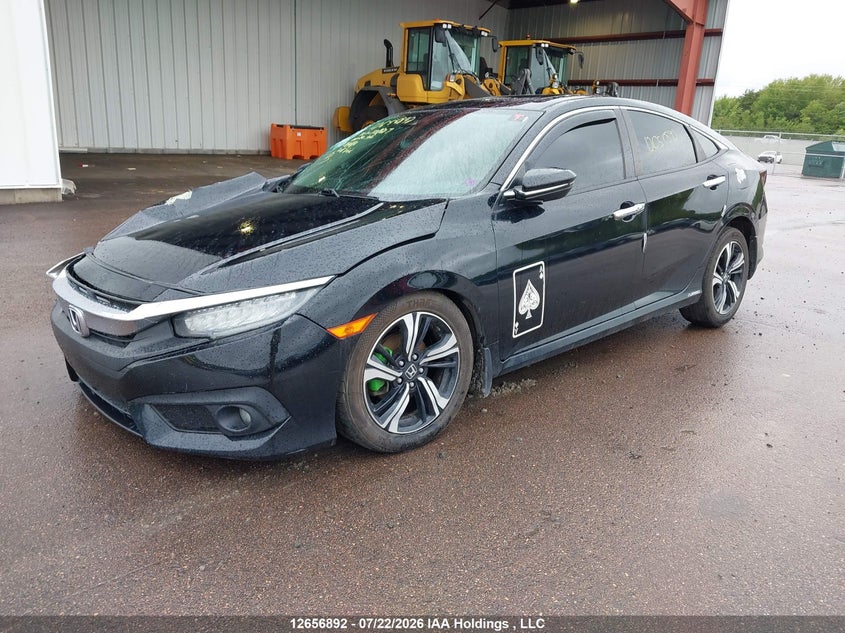 Vin: 2hgfc1f90gh108607, lot: 3058965, honda civic touring 20162