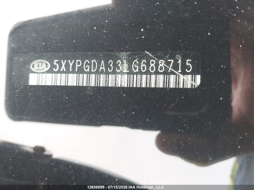 2020 Kia Sorento VIN: 5XYPGDA33LG688715 Lot: 12656899