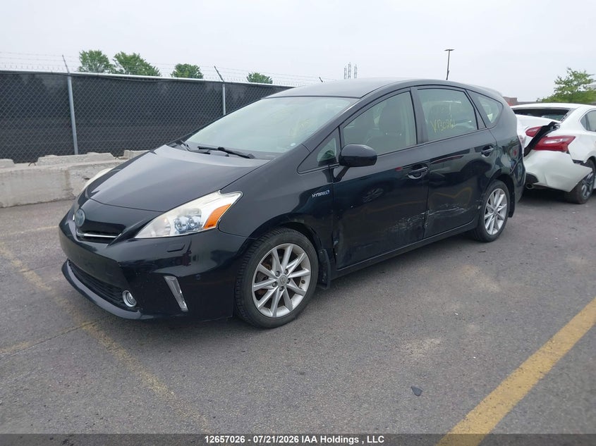 Vin: jtdzn3eu6c3130261, lot: 3059118, toyota prius v 20122