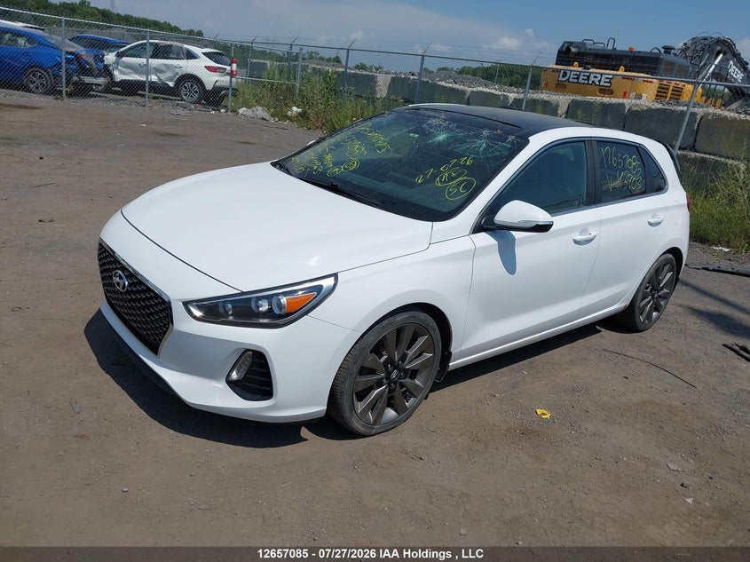Vin: kmhh55lc6ju043903, lot: 3059179, hyundai elantra gt sport 20182