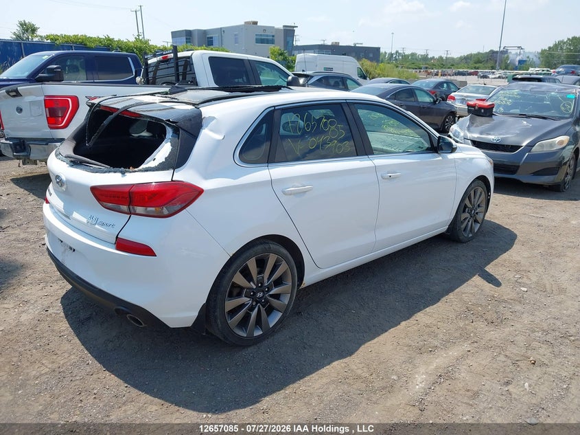 Vin: kmhh55lc6ju043903, lot: 3059179, hyundai elantra gt sport 20184