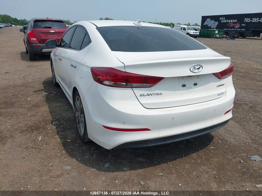 Vin: kmhd84lf7ju679031, lot: 3059231, hyundai elantra limited 20183