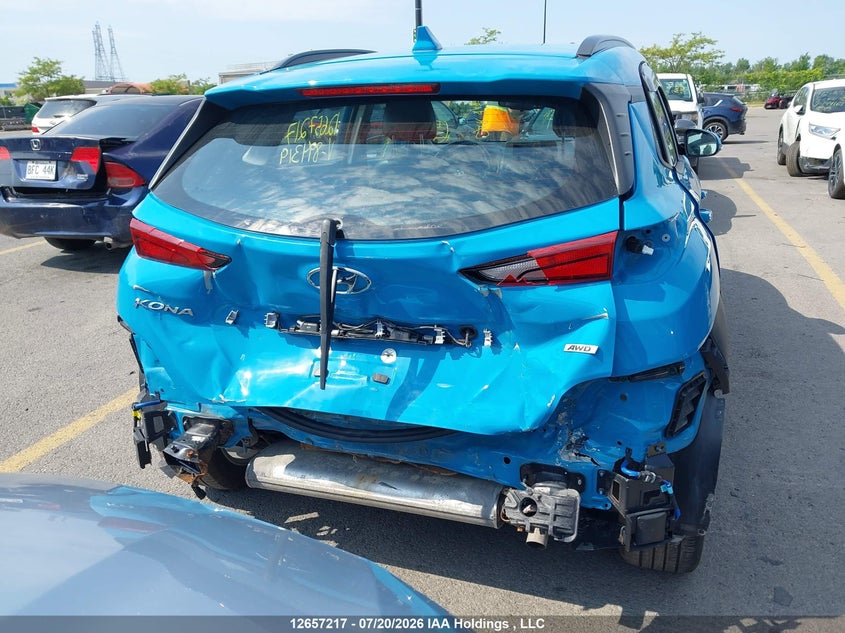 2022 Hyundai Kona Preferred Awd With Sun And Leather Package VIN: KM8K6CAB1NU894319 Lot: 12657217