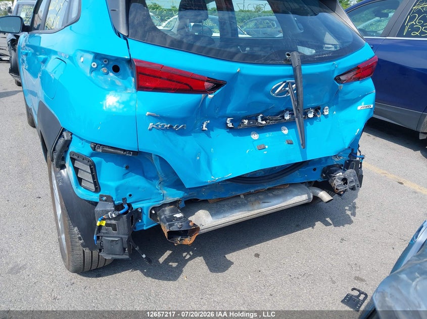2022 Hyundai Kona Preferred Awd With Sun And Leather Package VIN: KM8K6CAB1NU894319 Lot: 12657217