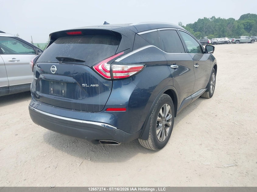 Vin: 5n1az2mh1gn122137, lot: 3059383, nissan murano s/sl/sv/platinum 20164