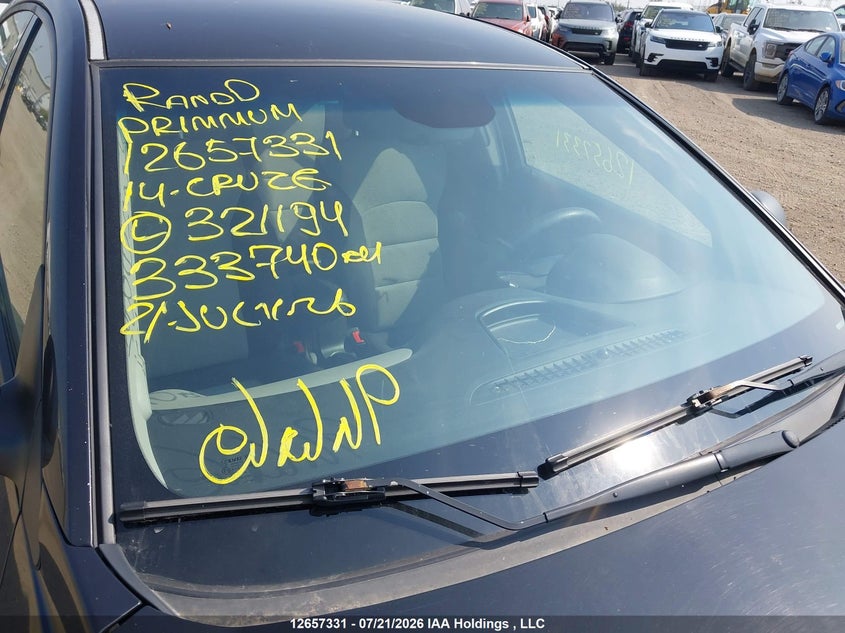 2014 Chevrolet Cruze 2Ls VIN: 1G1PL5SH2E7321194 Lot: 12657331