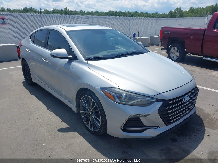 Vin: kmhd04lb6ju460226, lot: 3059823, hyundai elantra sport tech 2018 img_1