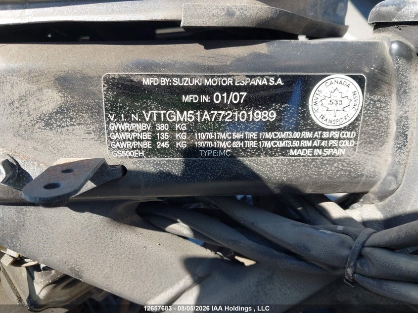 2007 SUZUKI GS MOTO N/A