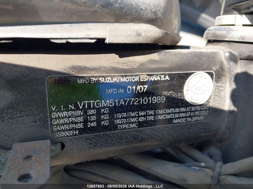 2007 SUZUKI GS MOTO N/A