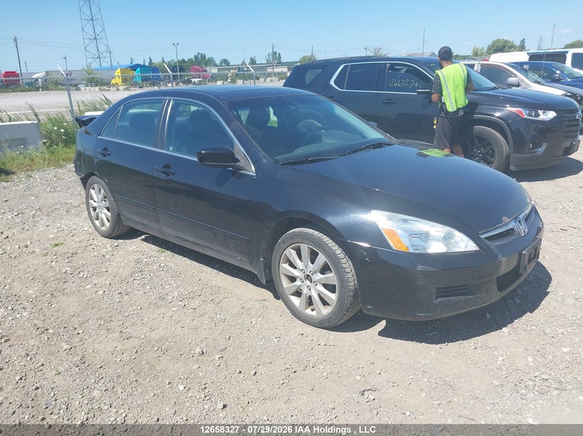 2007 Honda Accord Ex V6, Rear, IAAI, VIN 1HGCM66587A802776