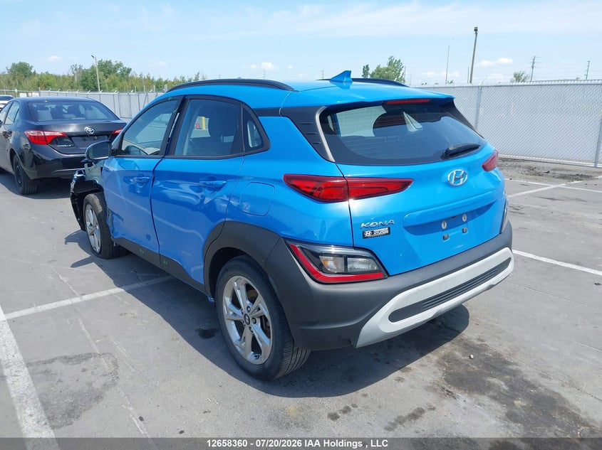 Vin: km8k2cab8nu883880, lot: 3060531, hyundai kona sel/se 20223