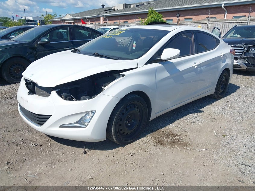 2016 Hyundai Elantra Gls, Удар спереди, IAAI, VIN KMHDH4AH6GU626754 — фото 2