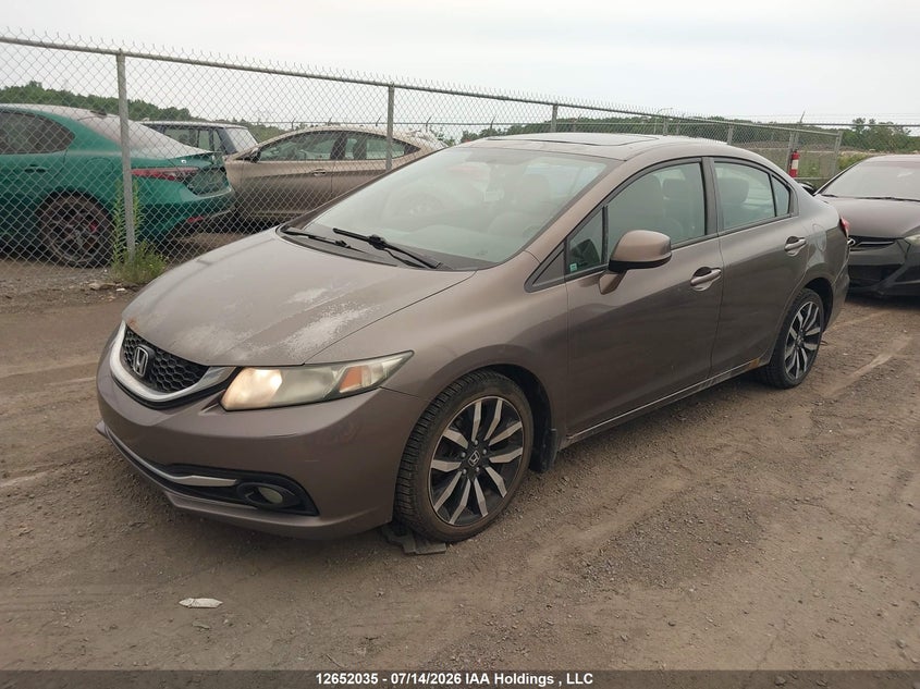2013 Honda Civic, Rear, IAAI, VIN 2HGFB2F79DH003776 — photo 2