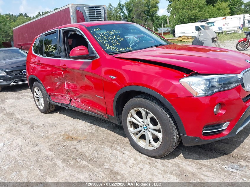 2016 BMW X3 SPORT UTILITY VEHICLE 2.0L I-4 DI, DOHC, VVT, TURBO, 241HP