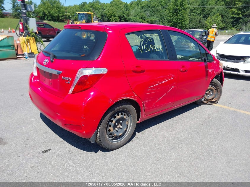 Vin: jtdktud31dd549524, lot: 3060920, toyota yaris le 20134