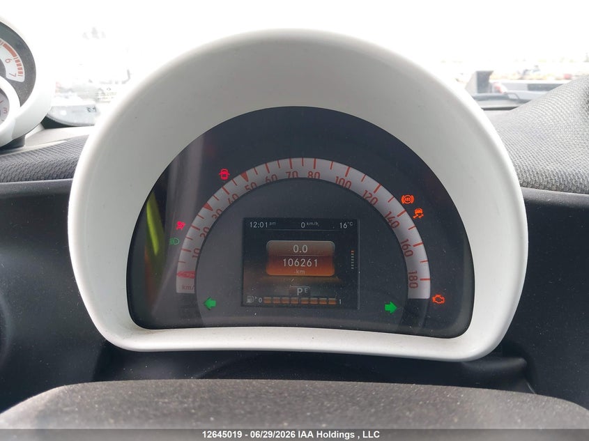 2016 Smart Fortwo Passion/Prime/Pure VIN: WMEFJ5DA8GK126436 Lot: 12645019X