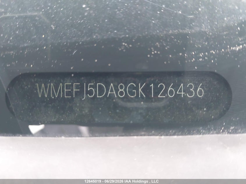 2016 Smart Fortwo Passion/Prime/Pure VIN: WMEFJ5DA8GK126436 Lot: 12645019X
