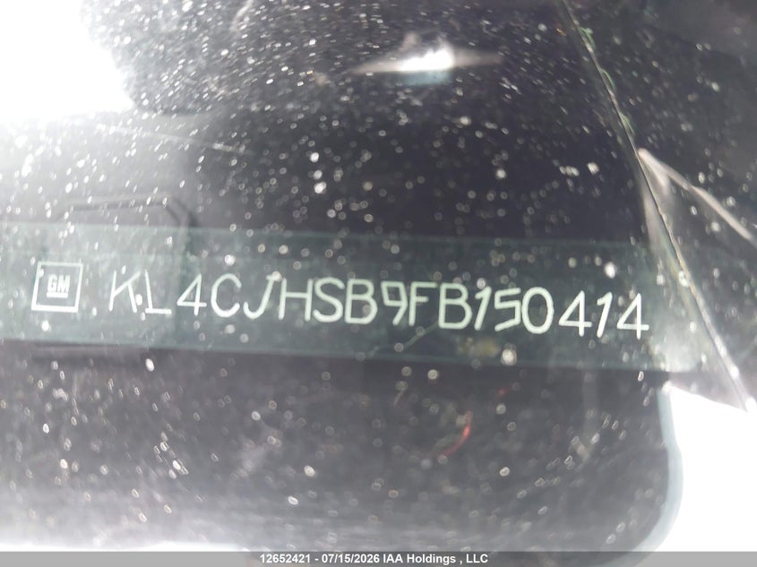 2015 Buick Encore Premium VIN: KL4CJHSB9FB150414 Lot: 12652421X