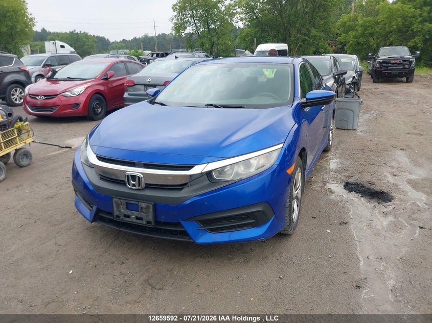 2016 Honda Civic, Правый зад, IAAI, VIN 2HGFC2F53GH018256 — фото 2