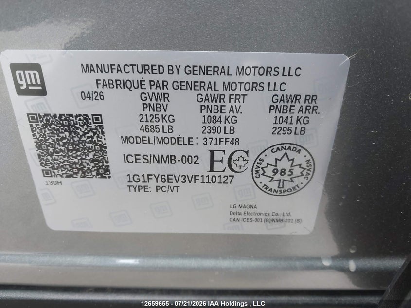 2027 CHEVROLET BOLT SPORT UTILITY VEHICLE ELECTRIC