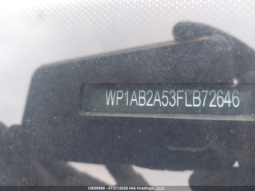 2015 Porsche Macan S VIN: WP1AB2A53FLB72646 Lot: 12659969