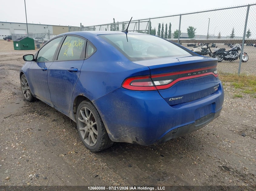 Vin: 1c3cdfbb8ed826442, lot: 3062389, dodge dart sxt 20143