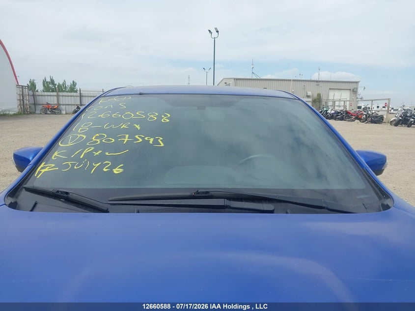 2018 Subaru Wrx Sport-Tech VIN: JF1VA1H64J9807593 Lot: 12660588