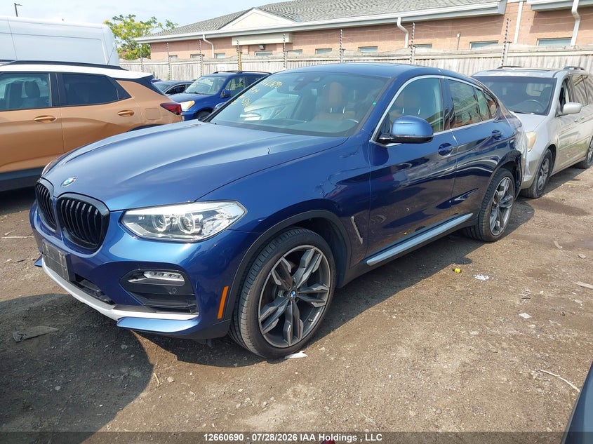 2019 BMW X4, Удар сзади, IAAI, VIN 5UXUJ3C53KLG53416 — фото 2