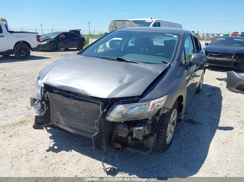 2013 Honda Civic, Front, IAAI, VIN 2HGFB2F45DH043553 — photo 2