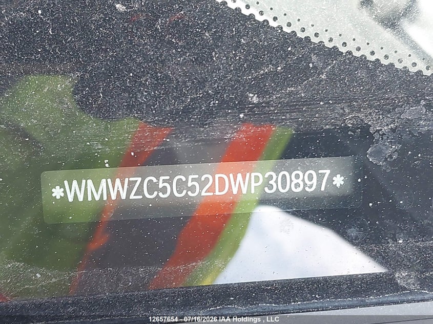 2013 Mini Countryman Cooper S VIN: WMWZC5C52DWP30897 Lot: 12657654X
