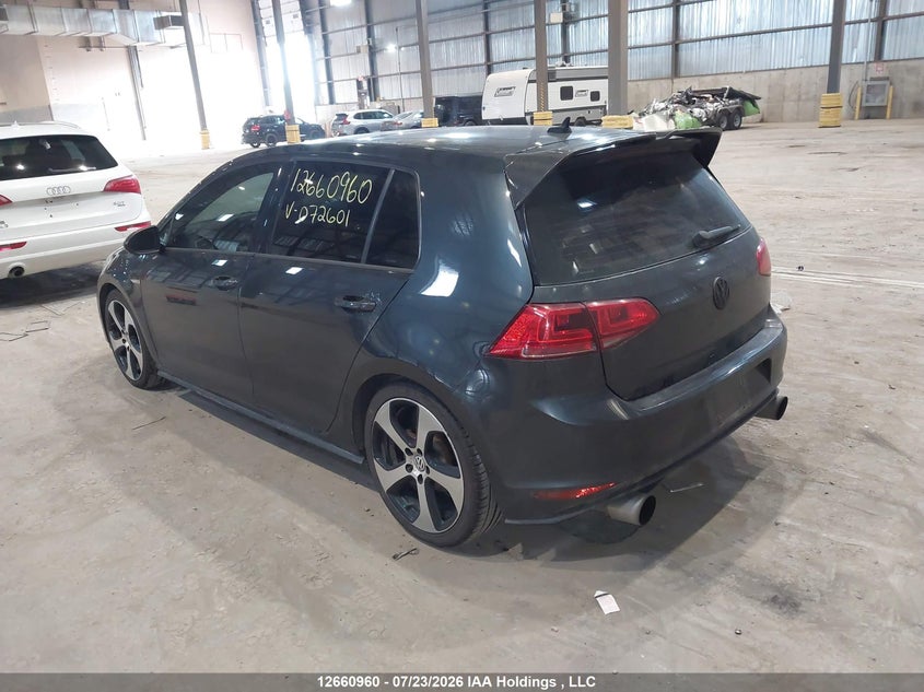 Vin: 3vw4t7au2fm072601, lot: 3063302, volkswagen golf gti 5-door autobahn 20153