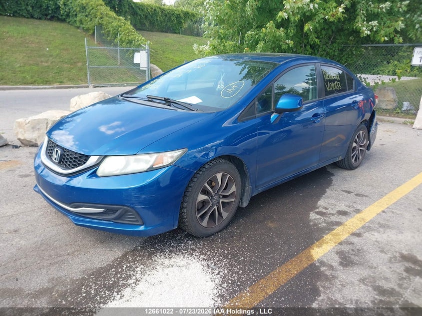 2013 Honda Civic, Left Rear, IAAI, VIN 2HGFB2F54DH010133 — photo 2