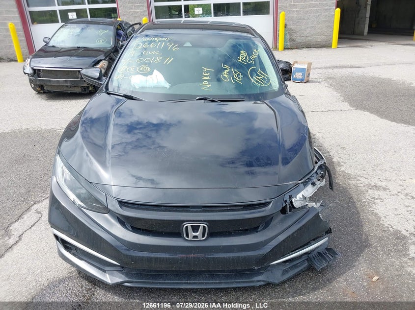 2019 HONDA CIVIC SEDAN 2.0L I-4 DOHC, VVT, 158HP