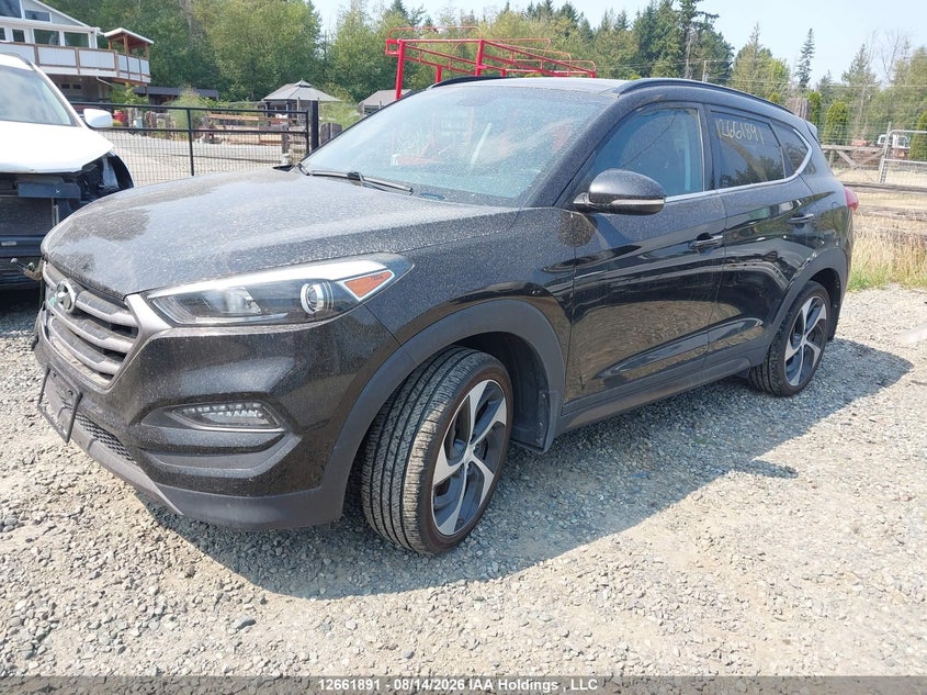 2016 Hyundai Tucson, Удар спереду, IAAI, VIN KM8J3CA25GU059492 — фото 2
