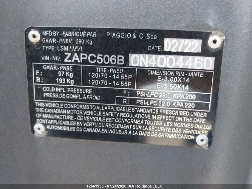 2022 PIAGGIO TYPHOON BIKE 1