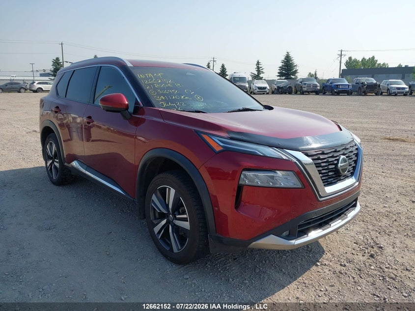 2021 Nissan Rogue Platinum, Interior Fire, IAAI, VIN JN8AT3DDXMW306950