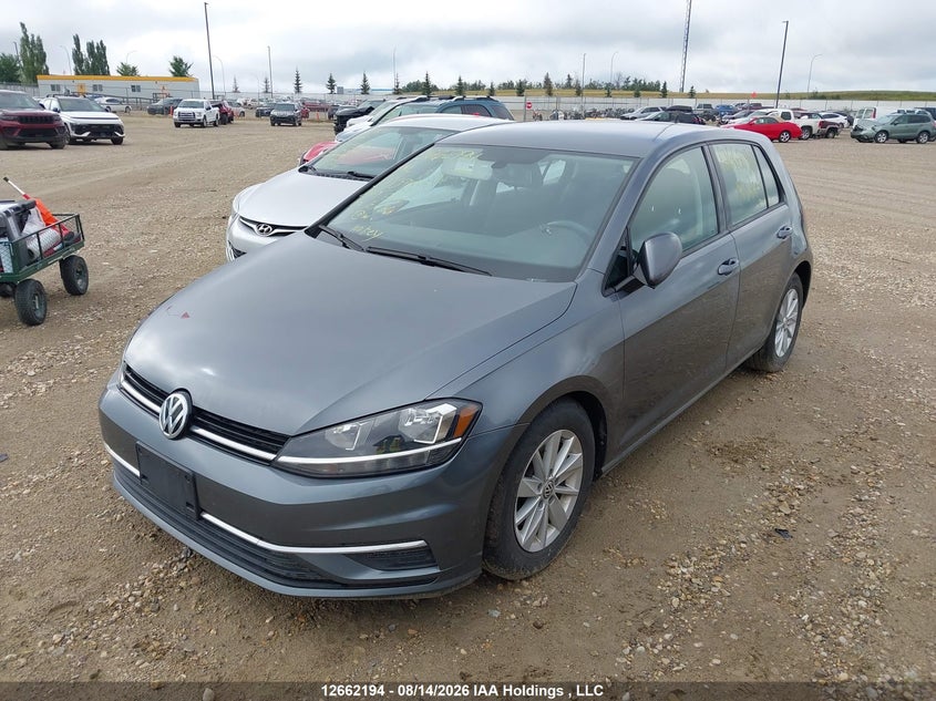 2019 Volkswagen Golf S/Se, Right Side, IAAI, VIN 3VWG57AU2KM009015 — photo 2