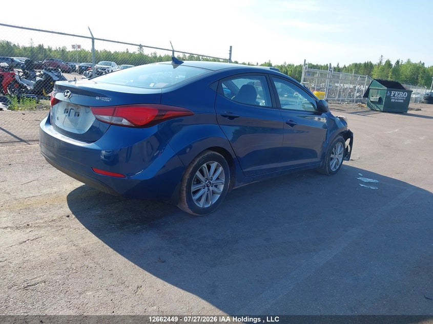 Vin: kmhdh4ae5fu455175, lot: 3064869, hyundai elantra sport appearance 20154