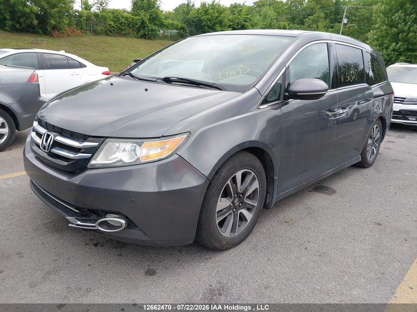 2014 Honda Odyssey, Правый бок, IAAI, VIN 5FNRL5H97EB511325 — фото 2