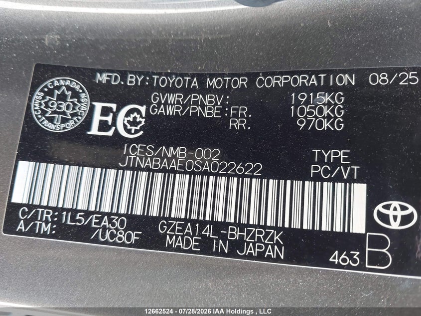 2025 TOYOTA COROLLA HATCHBACK 1.6L I-3 DI, DOHC, VVT, TURBO, 300HP