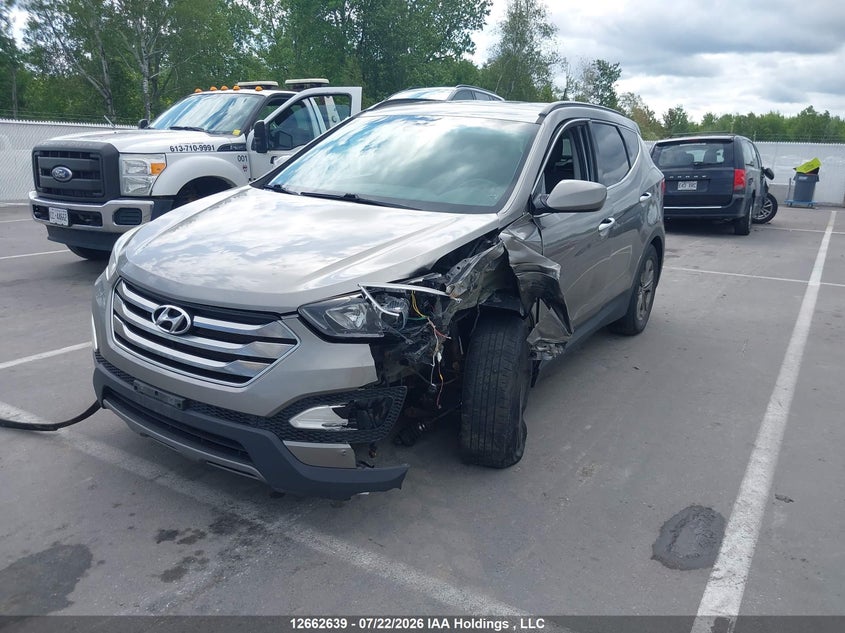 2015 Hyundai Santa Fe Sport, Удар спереду, IAAI, VIN 5XYZUDLB8FG299630 — фото 2