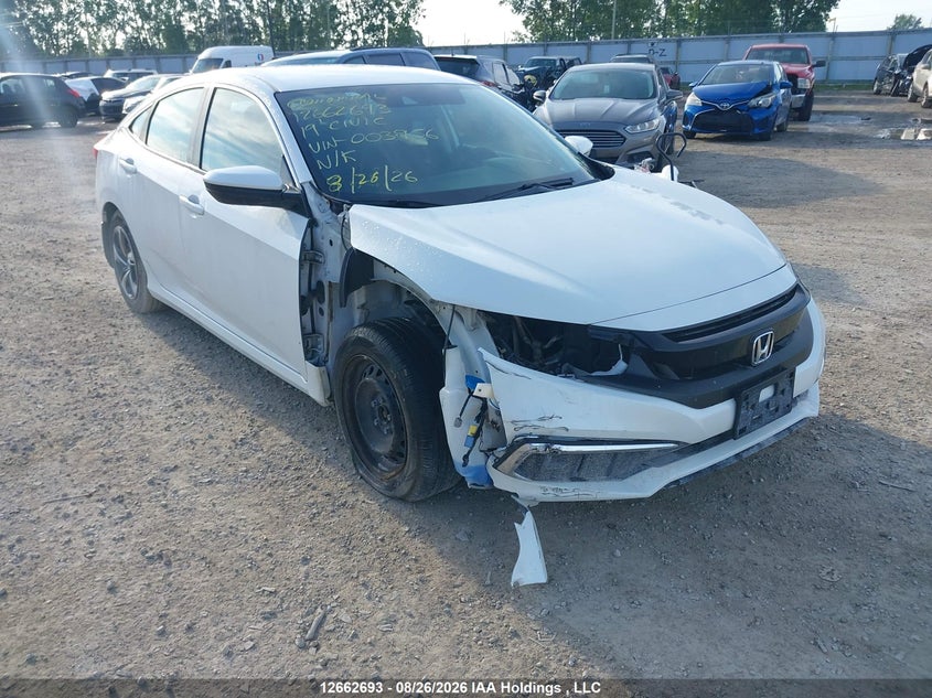 2019 Honda Civic, Удар спереди, IAAI, VIN 2HGFC2F5XKH003956