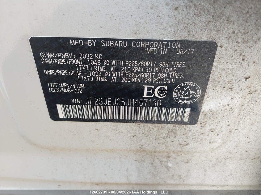 2018 SUBARU FORESTER 2.5I LIMITED - zdjęcie 9