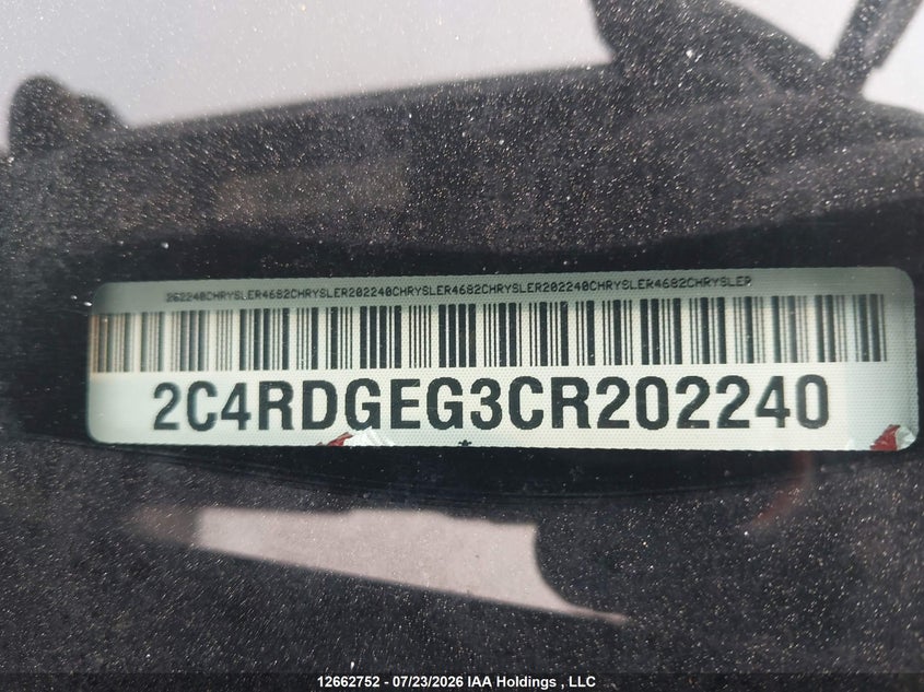 2012 DODGE CARAVAN VAN 3.6L V-6 DOHC, VVT, 283HP