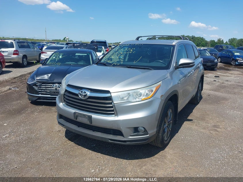 Vin: 5tdjkrfh5fs206176, lot: 3065211, toyota highlander xle 20152